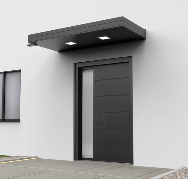Alüminyum Işıklı Sundurma Korrain Elite Solo Left 200 cm x 90 cm Spotlu - Image 1