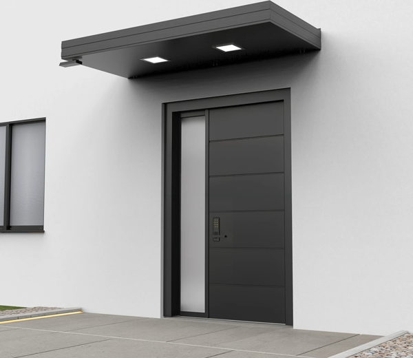 Alüminyum Işıklı Sundurma Korrain Elite Solo Left 200 cm x 90 cm Spotlu - Image 1