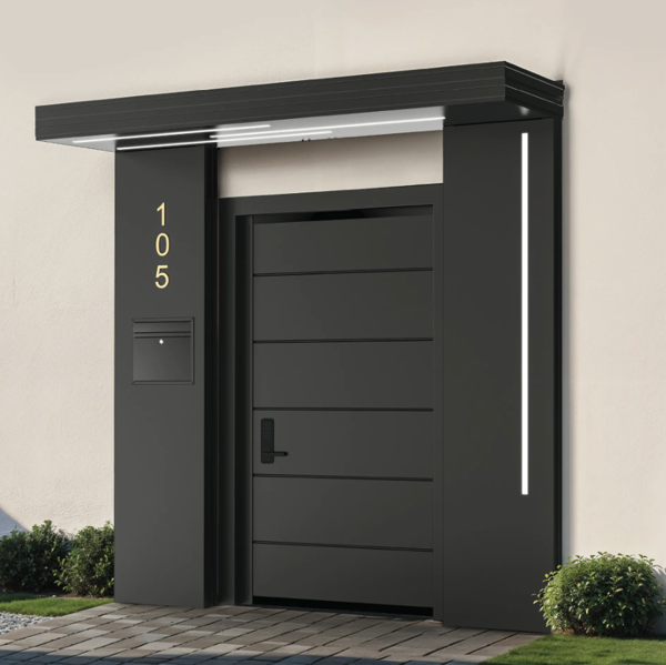 Alüminyum Işıklı Sundurma Vera Dual 200 cm x 90 cm Ledli Posta Kutulu - Image 1