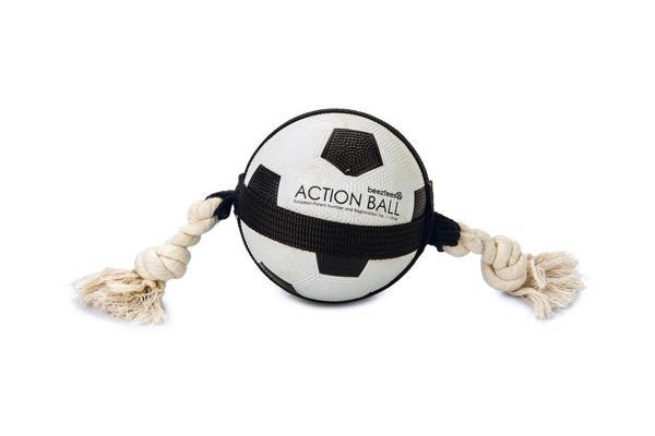 Beeztees Köpek Oyuncağı, İpli Futbol Topu, 12,5cm - Image 1