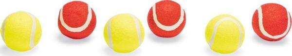 Beeztees Köpek Oyuncağı, Tenis Topları, Kırmızı/Sarı, 6 Adet, 6,5cm - Image 1