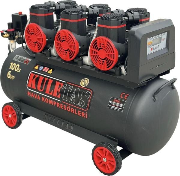Kuletaş Premium 100 Litre Sessiz Yağsız Hava Kompresörü 6 Hp (italyan Tasarım) - Image 1
