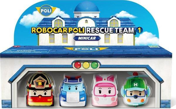 Robocar Poli 4'lü Mini Kurtarma Araç Seti | Helly, Roy, Amber, Poli   - Image 1