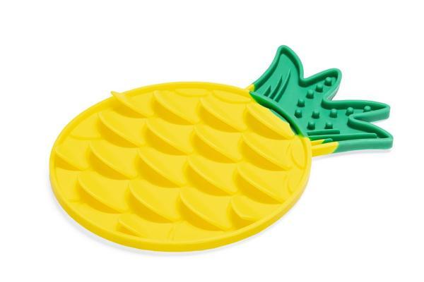 Beeztees Yavru Köpek Yaş Mama Yeme Oyuncağı, Ananas Şeklinde,Silikon, Sarı, 20x20cm - Image 1
