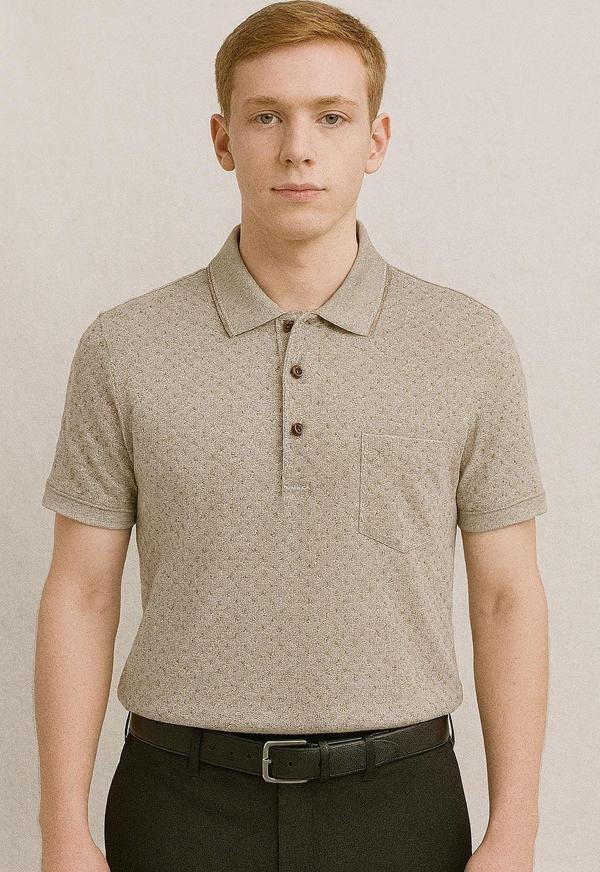 Ercan Büyük Beden Yakalı Klasik Kısa Kol Cepli Erkek Tişört 7347 - Image 1