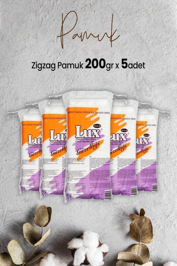 LUX Zigzag Pamuk 200 gr x 5 Adet - Image 1