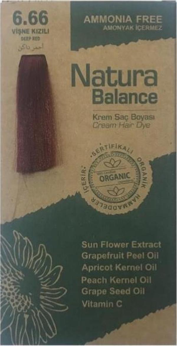NATURA BALANCE SAÇ BOYASI 6.66 VİŞNE KIZILI - Image 1