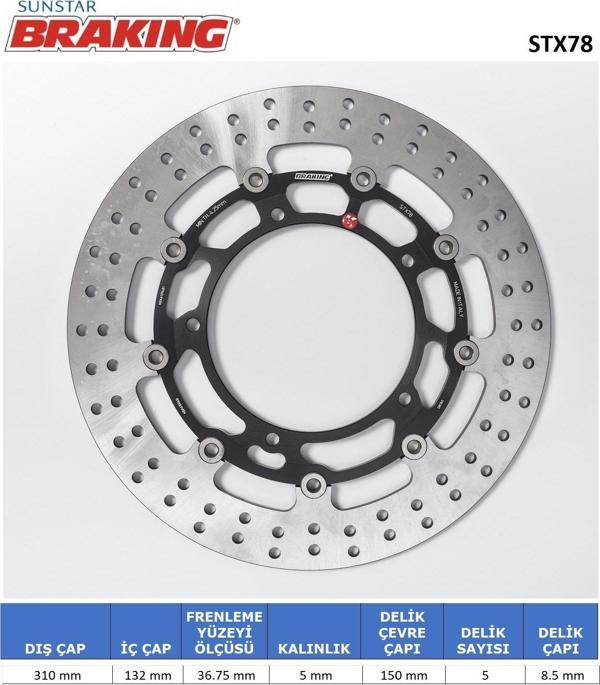 YAMAHA YUVARLAK ÖN FREN DİSKİ ÖN İKİ TAKIM KULLANIR 2006-2010 - Image 1