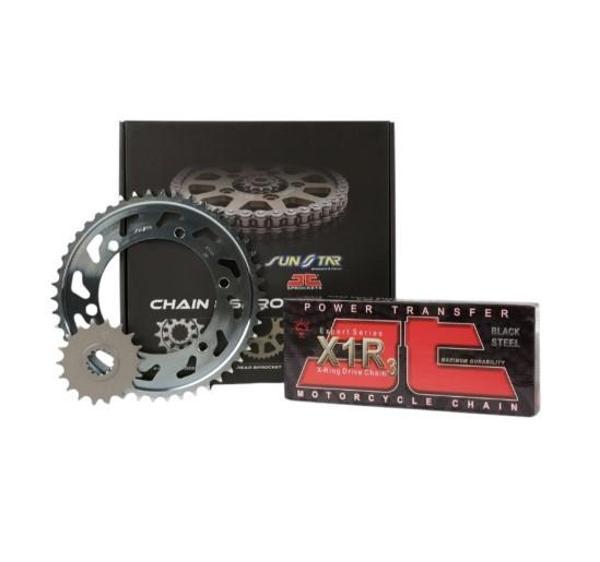 JT ZİNCİR DİŞLİ SETİ APRILIA RS4 125cc ZİNCİR: JT-428ORING GOLD-136 ÖN-ARKA DİŞLİ: JT 13T-60T 2011-2017 - Image 1