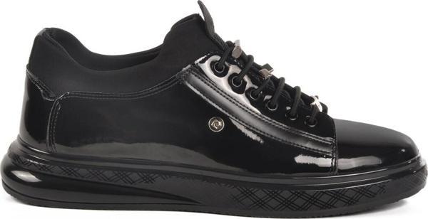 Siyah Rugan Hakiki Deri Erkek Sneaker 70819 M - Image 1