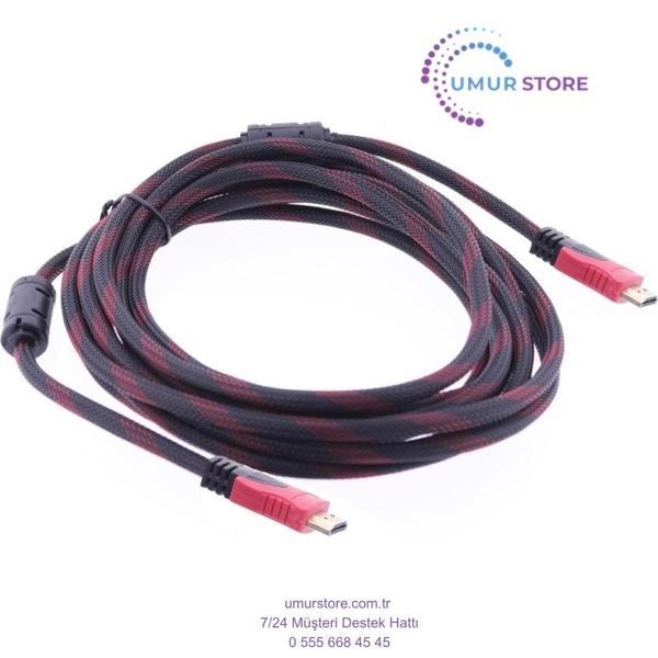 HDMI Kablosu Gold 1.4V 3D 4K Örgülü 5mt - Image 1