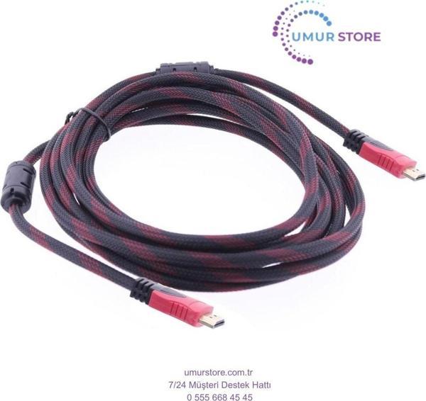 HDMI Kablosu Gold 1.4V 3D 4K Örgülü 5mt - Image 1