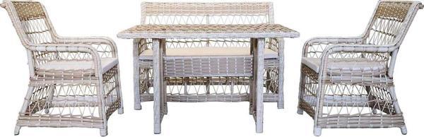 Esyala Rattan Baretta Mini Takım Pufsuz (2-1-1)  70*120 Masa - Image 1