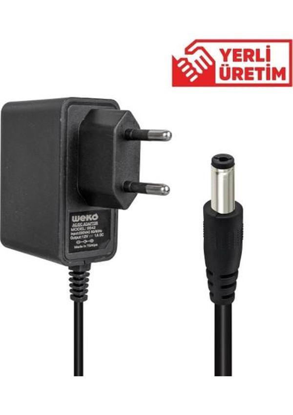 12 Volt 1 Amper 10 Watt Plastik Kasa Priz Tipi Adaptör (5.5x2.5 Uçlu) - Image 1