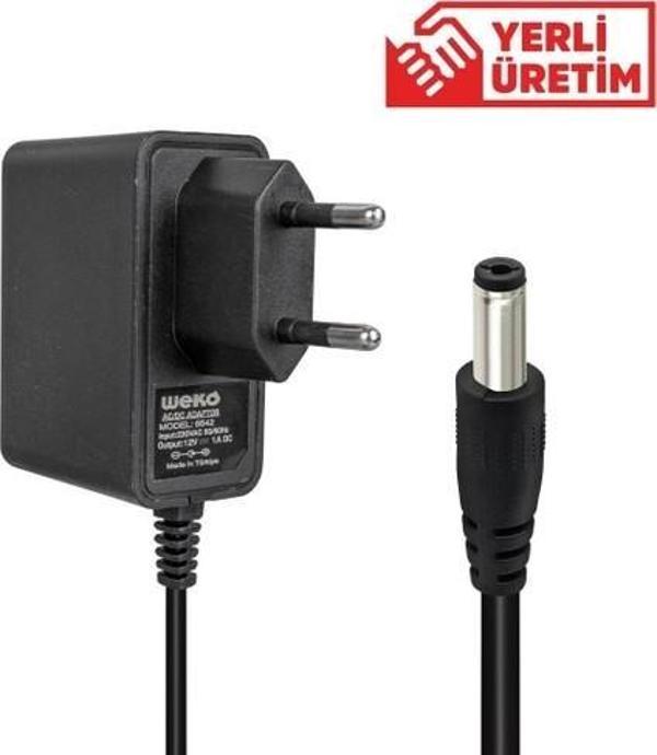 12 Volt 1 Amper 10 Watt Plastik Kasa Priz Tipi Adaptör (5.5x2.5 Uçlu) - Image 1