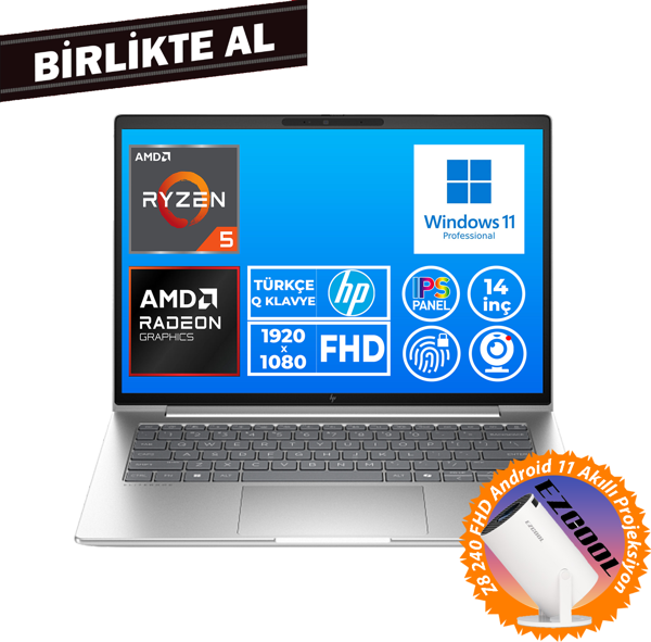HP EliteBook 645 G9 Ryzen 5 Pro 5675U 32GB 1TB SSD 14" FHD W11P + Projeksiyon 5Y3J0EA 025 - Image 1