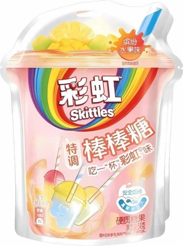 Skittles Candy Lollipop Real Fruit Flavor 54G - Image 1
