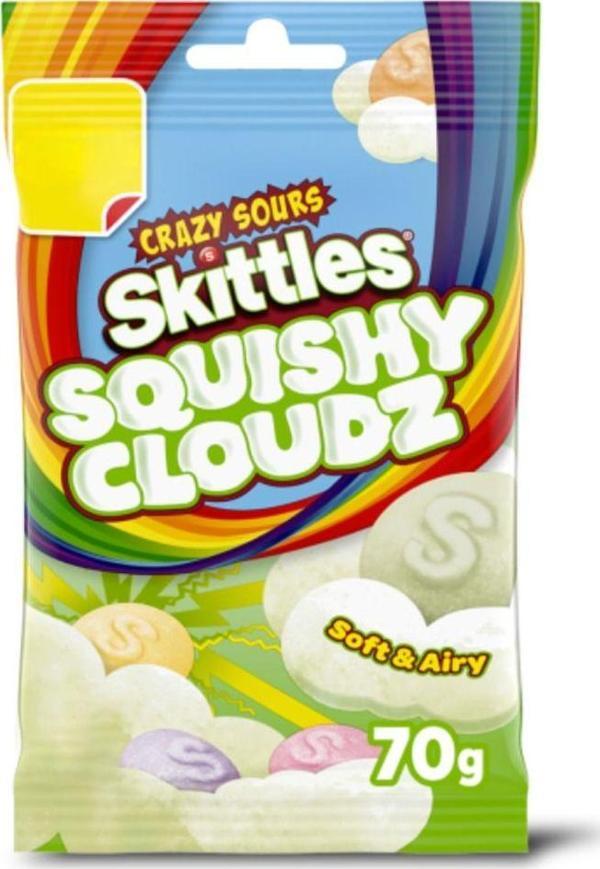 Skittles Squishy Cloudz Soft & Airy - Crazy Sours 70G - Image 1