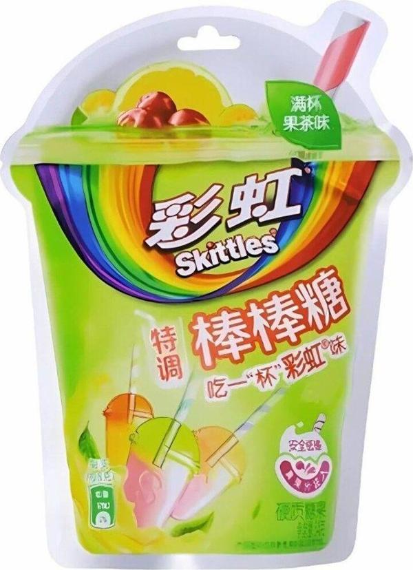 Skittles Candy Lollipop Fruit Tea Flavor 54G - Image 1