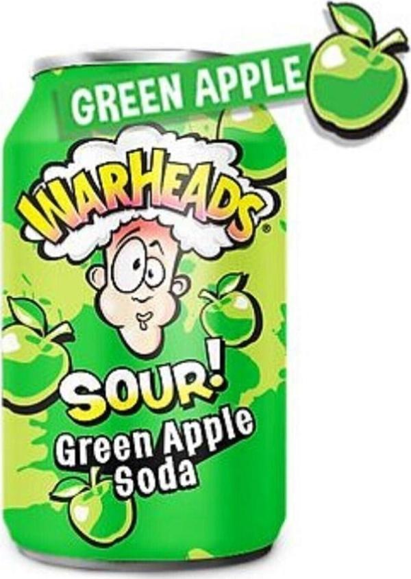 Warheads Green Apple Soda 355 Ml - Image 1