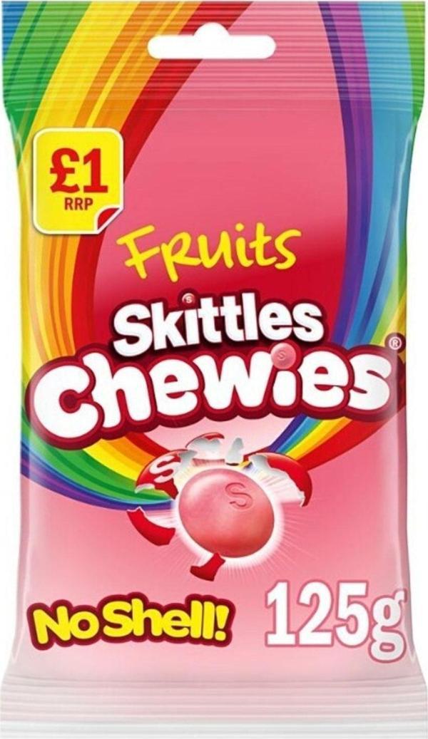 Skittles Chewies Vegan Sweets Fruit Flavoured 125 G - Image 1