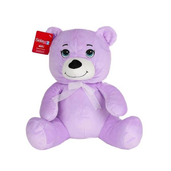 Nessiworld 1022L  Göbekli Peluş Ayı 28 cm Lila -Selay Oyuncak - Image 1