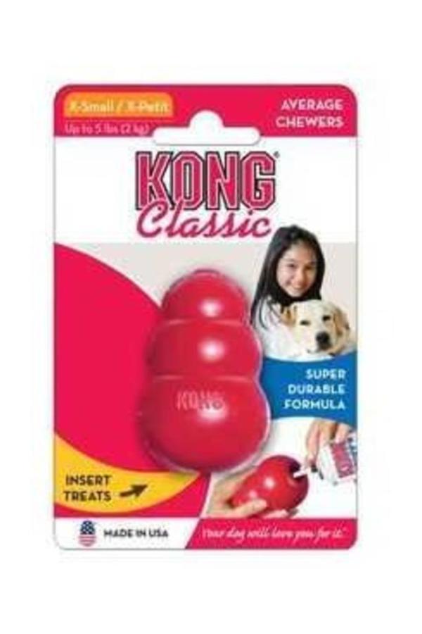 Kong Classic Dayanıklı Ödüllü Dolgulu Köpek Getirme ve Çiğneme Köpek Oyuncağı XSmall - Image 1