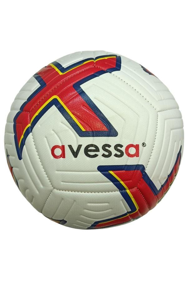 Avessa Kırmızı Desenli Futbol Top Ft-500-100 Futbol Topu 4 Astar - Image 1