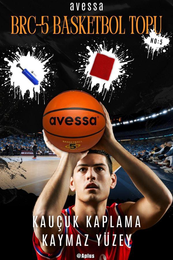 Avessa Brc-5 Basketbol Topu Seti Profesyonel Deneyim, Maksimum Kontrol, Kauçuk Kaplama, Kaymaz Yüzey - Image 1
