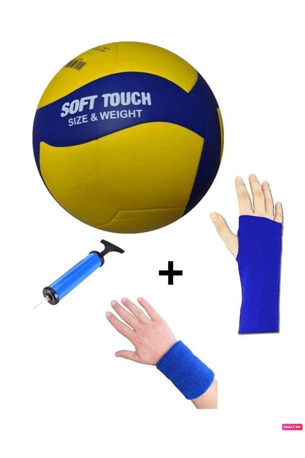 Avessa Vl 500 4'Lü Set Voleybol Topu Soft Yapıştırma 3 Astar Deri + Pompa + Kolluk + Havlu Bileklik - Image 1