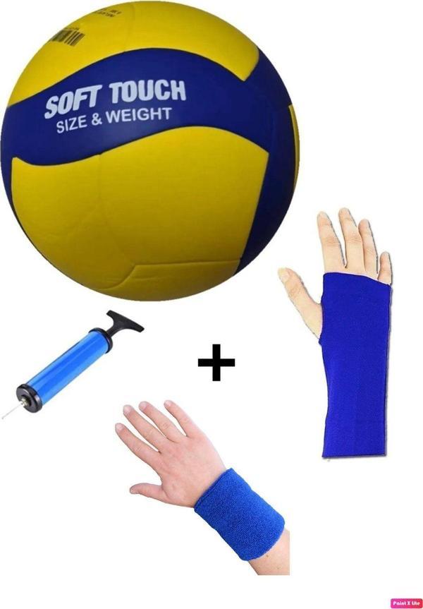Avessa Vl 500 4'Lü Set Voleybol Topu Soft Yapıştırma 3 Astar Deri + Pompa + Kolluk + Havlu Bileklik - Image 1