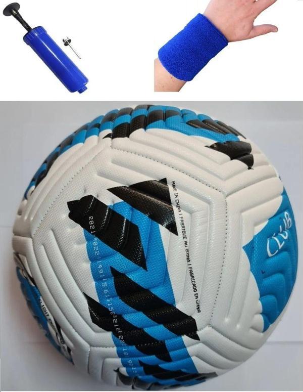 Avessa Orijinal Futbol Topu Pompa Hediyeli Sert Zemin Halı Saha Futbol Topu Mavi No:5 Pompa + Bileklik - Image 1