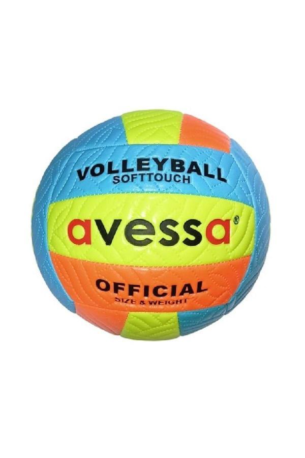 Avessa Voleybol Topu Fosforlu Turuncu/Sarı/Mavi - Image 1