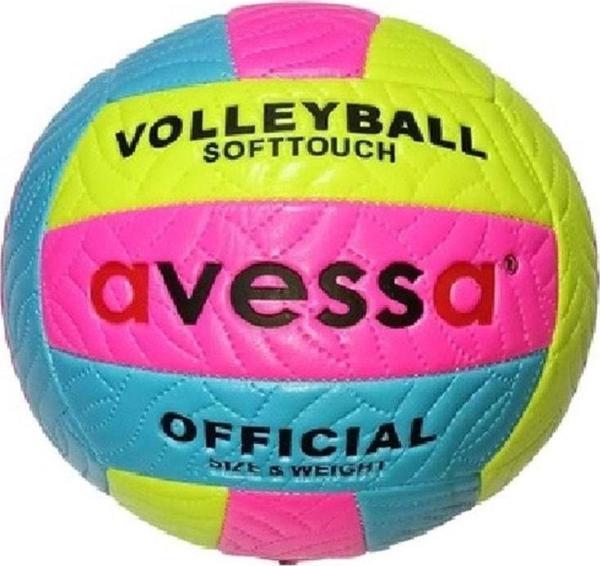Avessa Voleybol Topu Fosforlu Pembe/Sarı/Mavi - Image 1