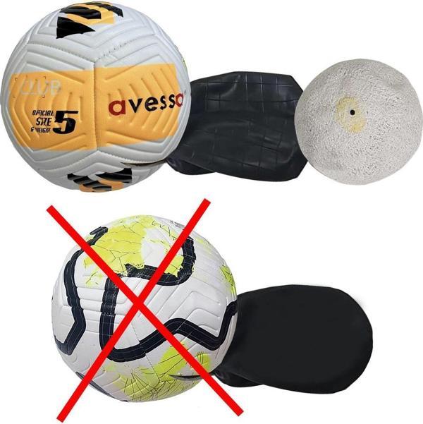 Avessa 4 Astar Pu+Pvc Materyal Soft Yumuşak Deri 435 Gram İp Sargı Korumalı Şambrel Futbol Topu No:5 - Image 1