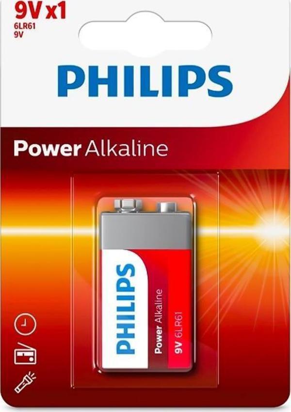 Philips Power Alkaline Pil 9V 6LR61P1B  - Image 1