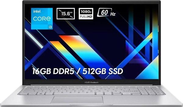ASUS Vivobook 15 X1504VA-NJ2379v1 Intel Core i3-1315U 16GB 512GB SSD 15.6 inç FHD 60Hz FDos Laptop - Image 1