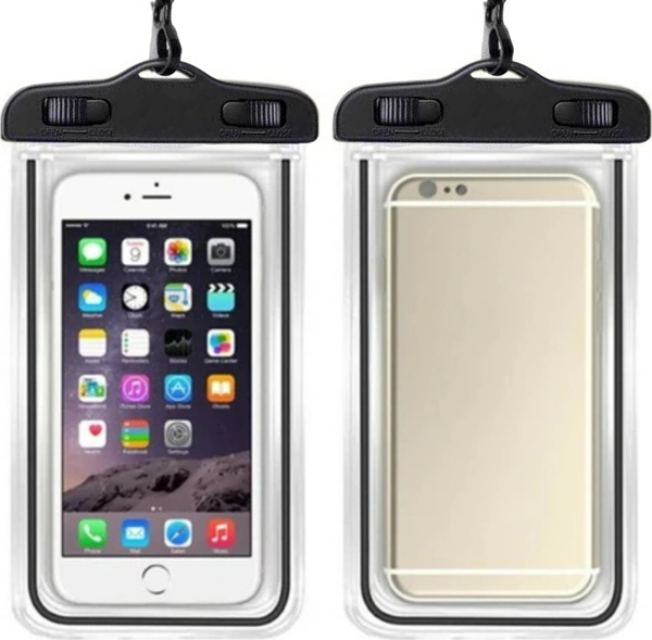 Cawooo Su Sporları, SUP, Kano ve Outdoor Aktiviteler İçin Su Geçirmez Telefon Kılıfı – Tüm Modellerle Uyumlu,Siyah - Image 1