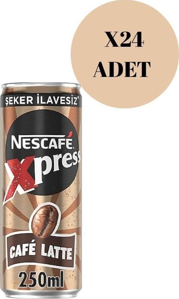 NESCAFÉ XPRESS Café Latte Şeker İlavesiz Soğuk Kahve 250ml x24 - Image 1