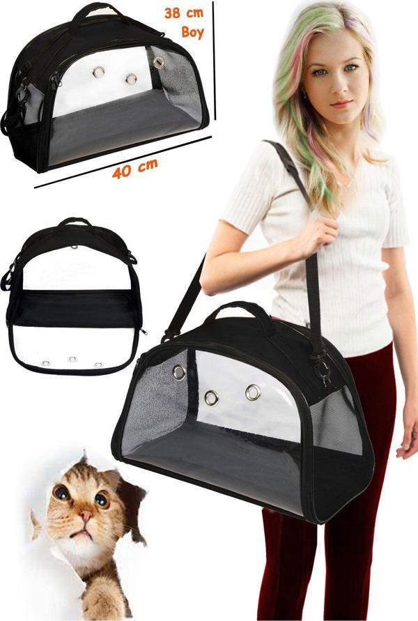 Ksburda Star Kedi Çantası Siyah, Alt Taban Bükülmez Yıkanabilir, Kedi Taşıma Çantası - Image 1