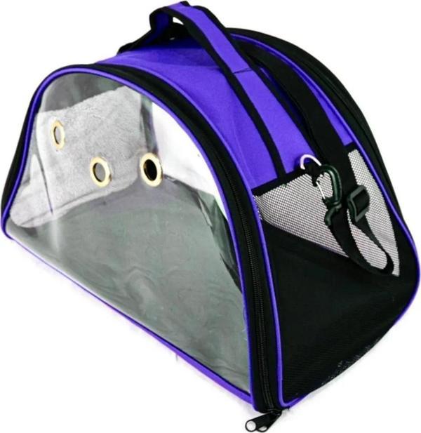 Ksburda Spor Şeffaf Kedi Köpek Taşıma Çantası Mavi Xl - Image 1