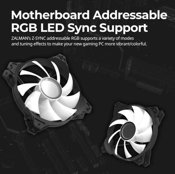 Zalman (3'lü Set) 120mm Rainbow Rgb Kasa Fanı 12cm - Image 1