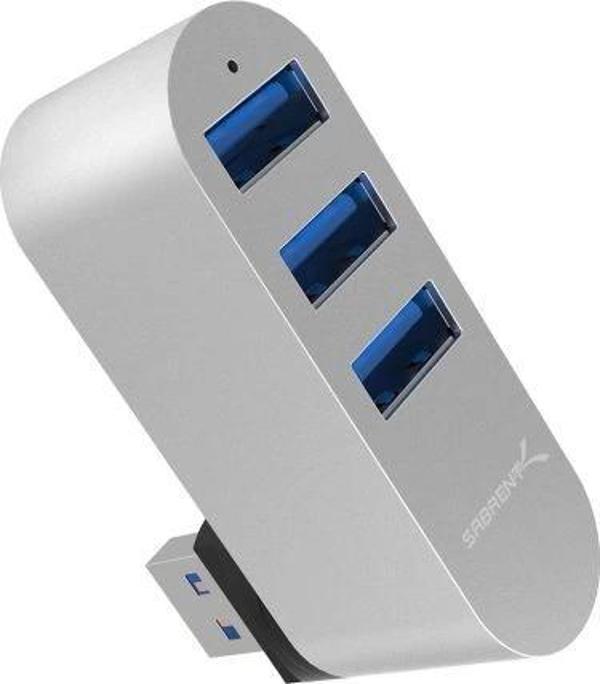 SABRENT 3 Bağlantı Noktalı Alüminyum Mini USB 3.0 Hub [Döndürülebilir] (HB-R3MB) - Image 1
