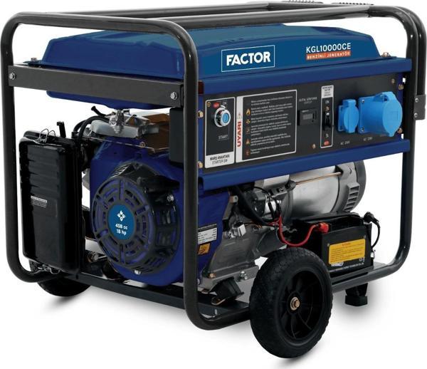 Factor KGL10000CE 9,4 kVA Benzinli Jeneratör 220v - Image 1