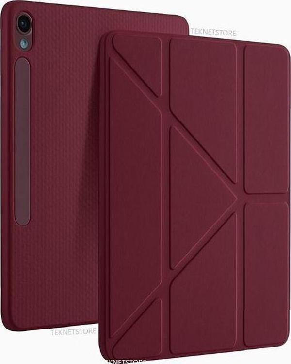 Samsung Galaxy Tab S10 Fe+ Plus 13.1'' Uyumlu Kılıf Kalem Bölmeli Uyku Modlu Arkası Silikon Kapak - Image 1