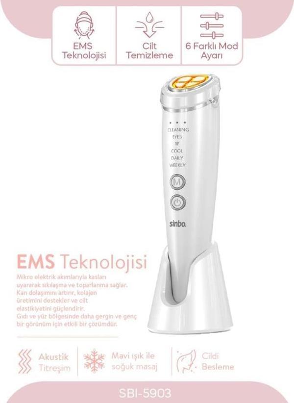 Sinbo Sbı-5903 RF Yüz & Boyun Cilt Sıkılaştırıcı Anti-Aging Cihaz - Image 1