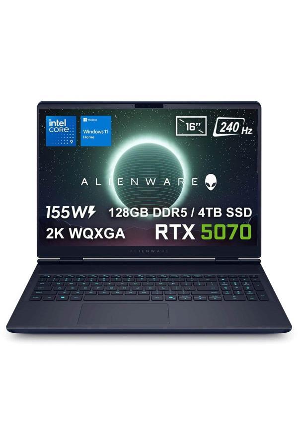 Dell Alienware 16X Aurora Core Ultra 9-275Hx 128Gb Ddr5 4Tb Ssd Rtx5070 8Gb 16İnç W11H Gaming Laptop - Image 1