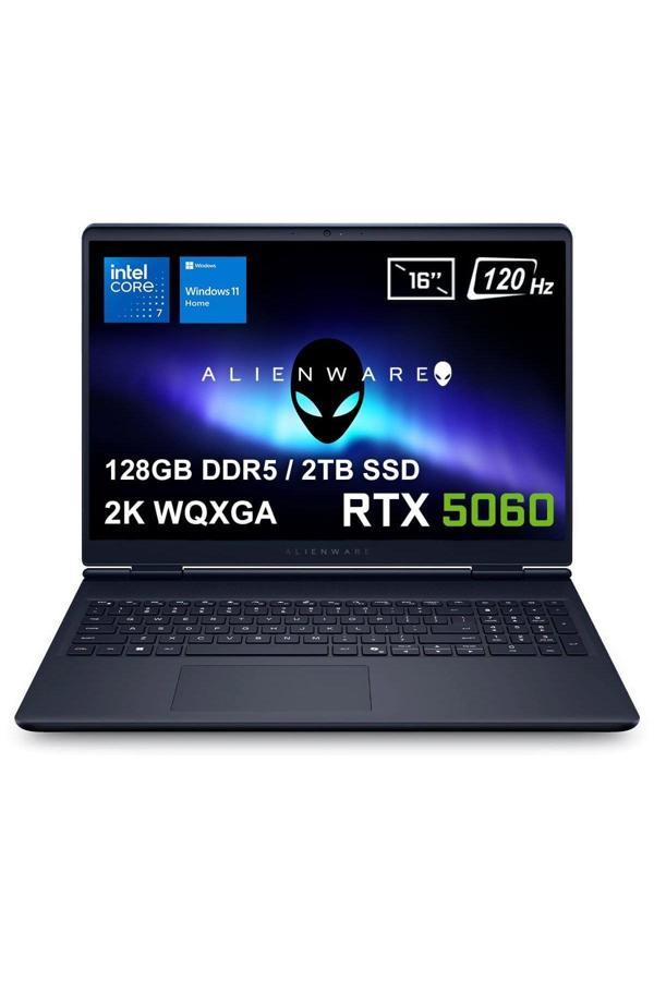 Dell Alienware 16 Aurora Core 7-240H 128Gb Ddr5 2Tb Ssd Rtx5060 8Gb 16 İnç 2K W11 Home Gaming Laptop - Image 1