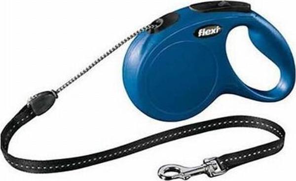 Flexi New Classic Otomatik İp Köpek Gezdirme Tasması Medium 5 Mt Mavi - Image 1