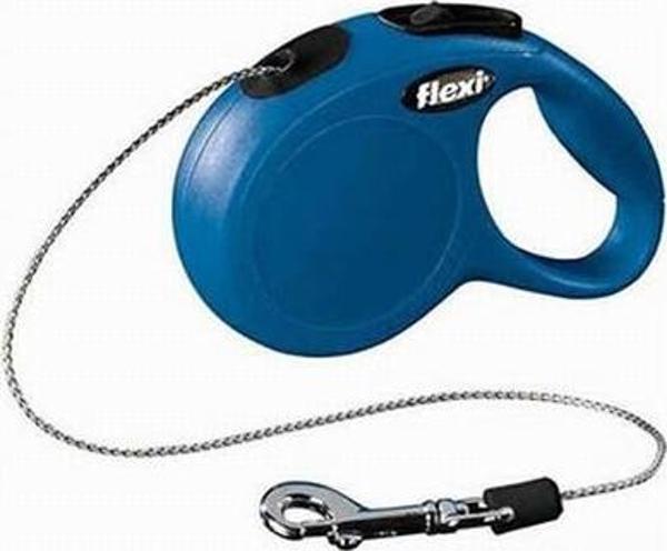 Flexi New Classic Otomatik İp Köpek Gezdirme Tasması Small 5 Mt Mavi - Image 1